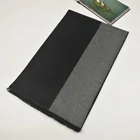 Fashionable simple design 100% Silk brushed jacquard scarf for men's and ladies