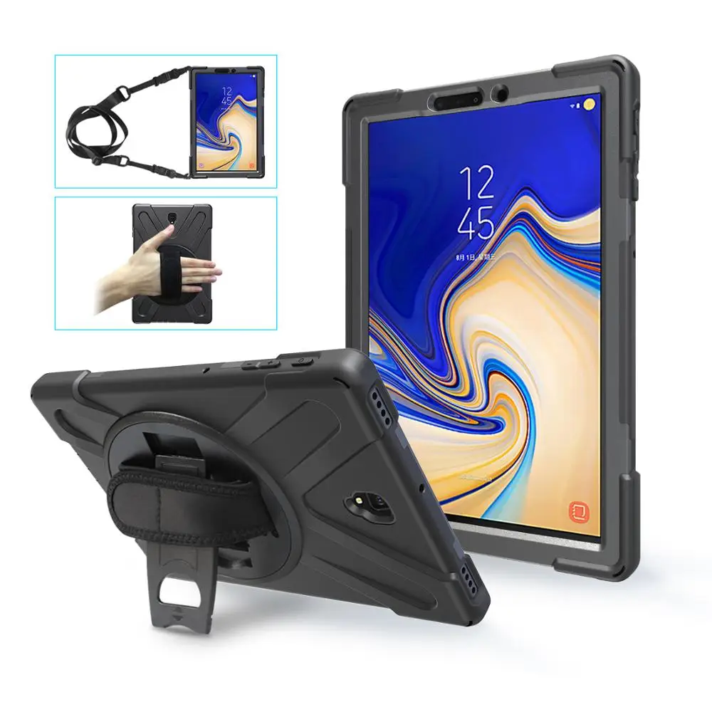 Three layers fullbody protector Case for Samsung Galaxy Tab S4 10.5 T835 with hands strap and shoulder strap
Three layers fullbody protector Case for Samsung Galaxy Tab S4 10.5 T835 with hands strap and shoulder strap