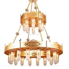 Islamic Iron Glass Chandelier Hanging Light Fixtures