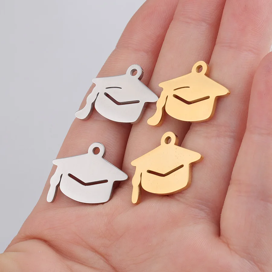 16x29mm DIY Jewelry Pendant Making Accessories Stainless Steel Diploma Bachelor's Hat Cap Shape Graduates Charm, Gold,silver,rose gold
16x29mm DIY Jewelry Pendant Making Accessories Stainless Steel Diploma Bachelor's Hat Cap Shape Graduates Charm, Gold,silver,rose gold