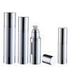 2018 New products China cosmetic packaging 15ml 30ml 50ml 80ml 100ml 120ml silver airless bottle pump pressure spray bottle