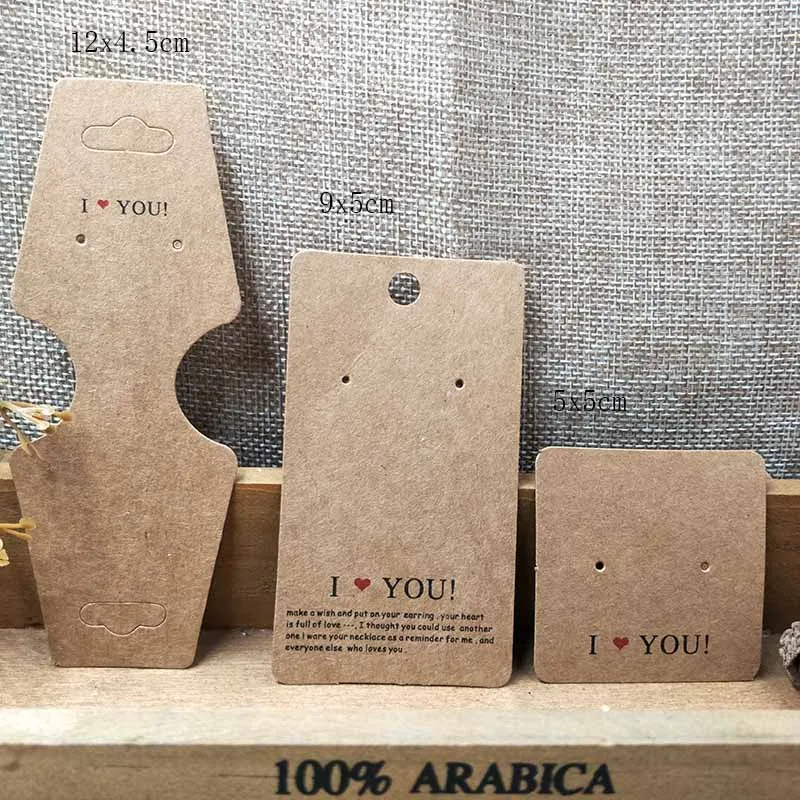 2018-New-White-Kraft-HandMade-Jewerly-Tag-Necklace-Card-Earring-Card-I-Love-You-Display-Jewelry (1)