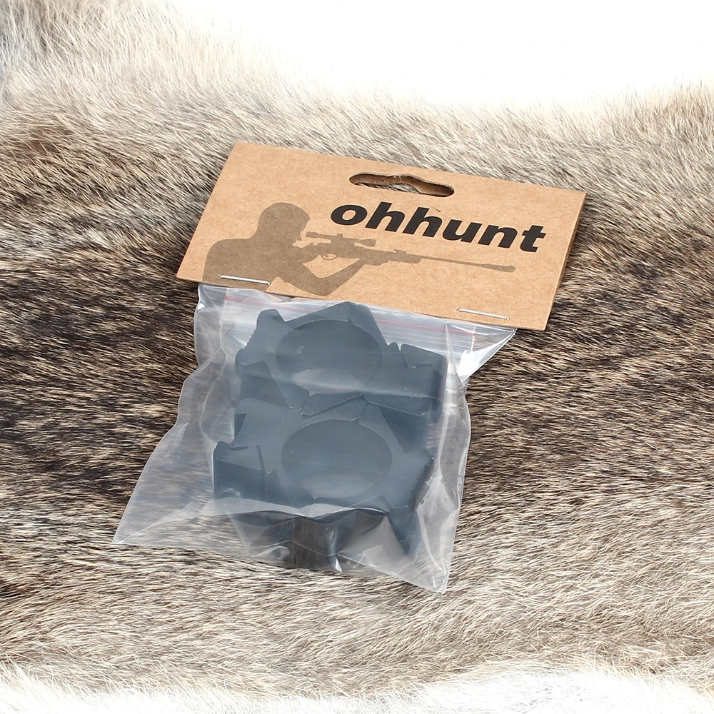ohhunt 25.4mm 1 2PCs Compact Size Medium Profile Dovetail .22 Airgun Rings Top with 20mm Rail Hunting Scope 11mm Mount (6)