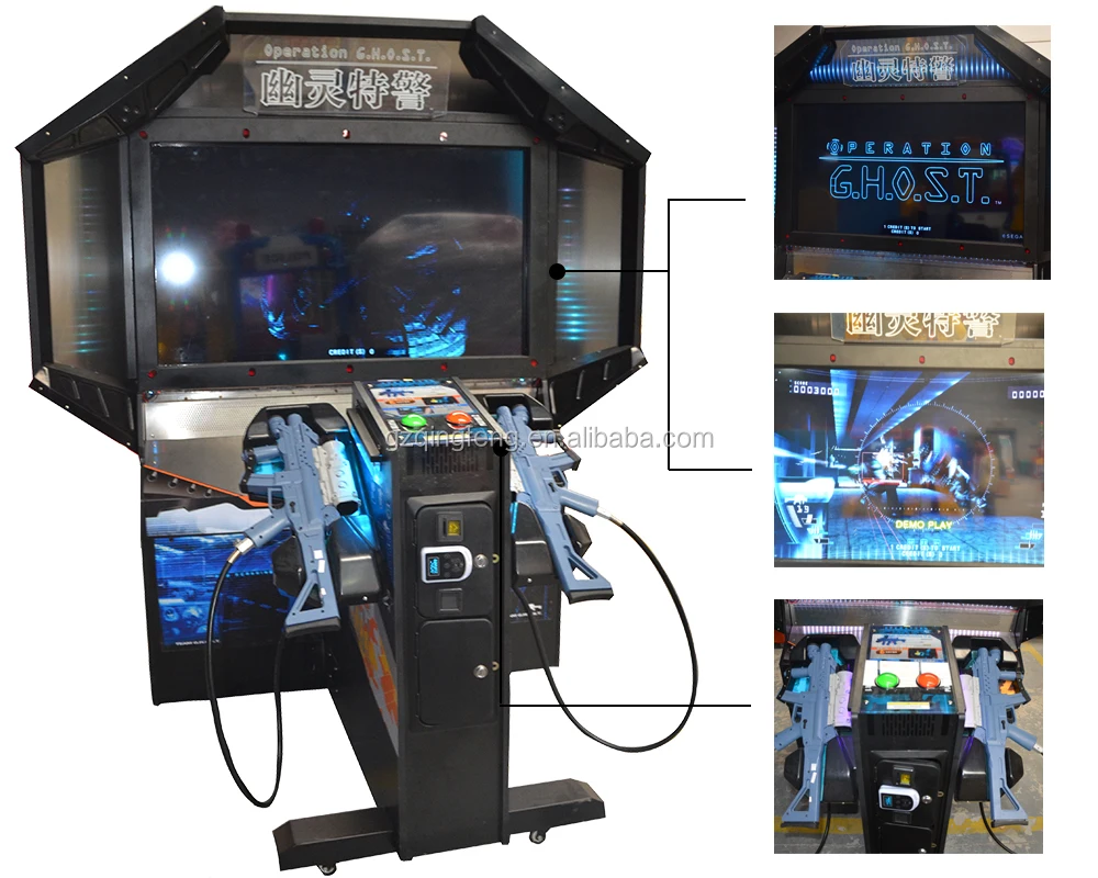 Qingfeng 55''LCD ghost squad shooting target arcade video game machine for adult play