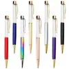 Japan market promotional ball pen for gift floating oil empty tube pen DIY metal ballpoint pen with logo