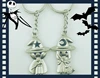 Halloween gifts, metal key pendant, couple keychain for wholesale