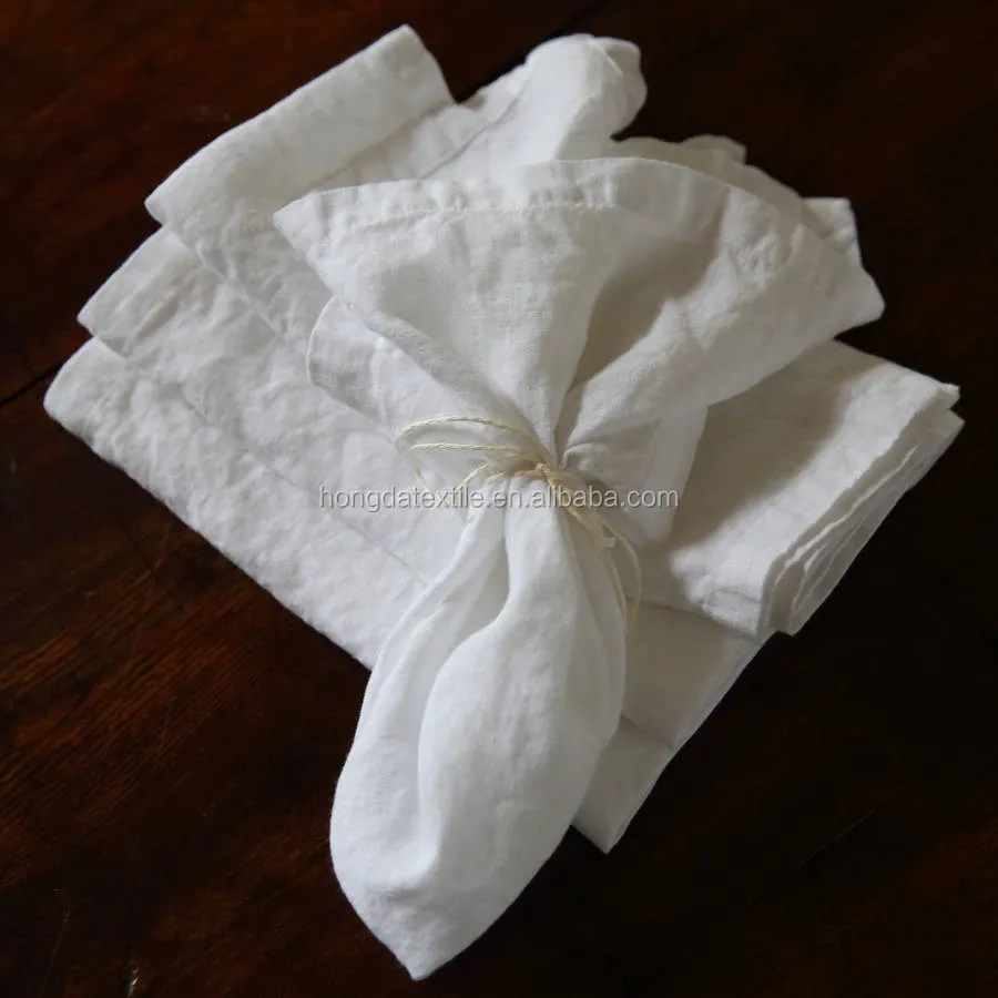 100% french linen table napkin stone washed linen napkins