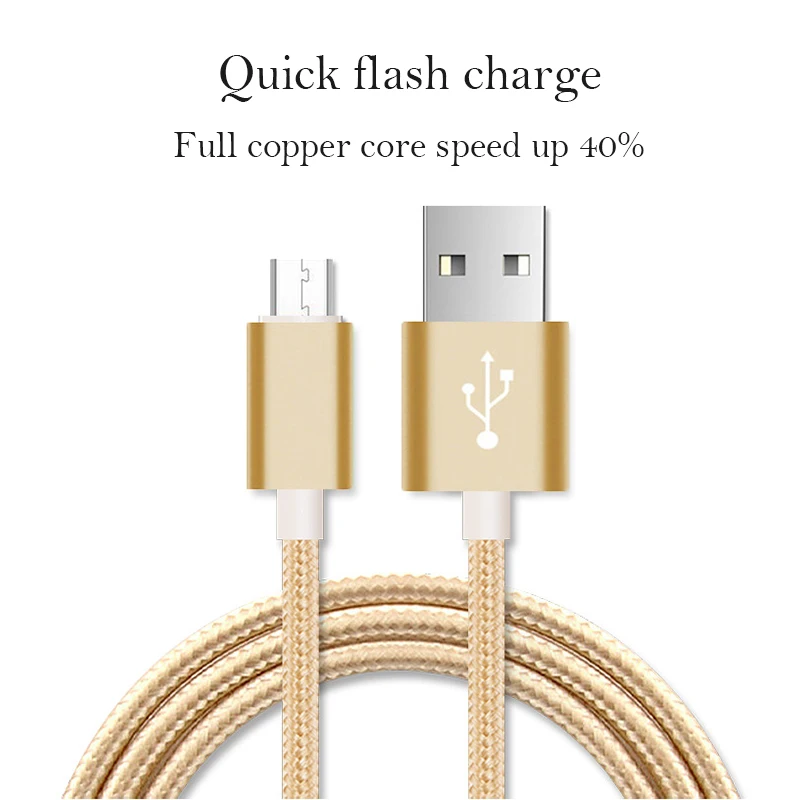 Factory Price android data charging micro usb cable 3ft 6ft 10ft for Samsung android device - ANKUX.COM