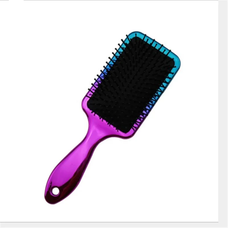 Wholesale Colorful UV Electroplating Finish Plastic Cushion Paddle Hair Brush, Customized pantone color
Wholesale Colorful UV Electroplating Finish Plastic Cushion Paddle Hair Brush, Customized pantone color