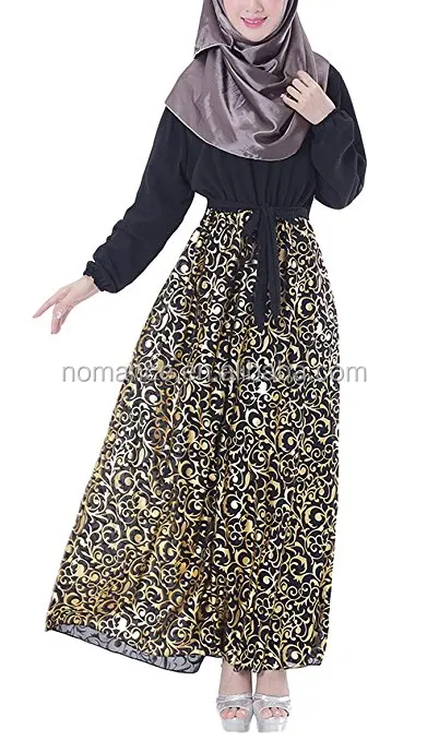 Abaya Jilbab Islamic Muslim Women Long Sleeve Maxi Dresses