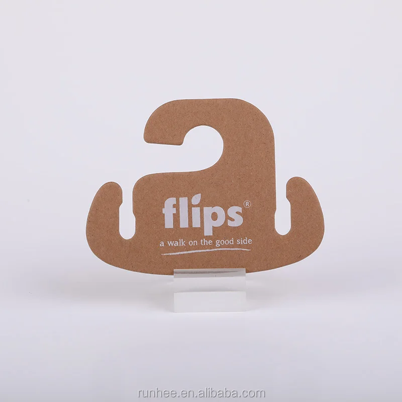 100% Recycled Paper Cardboard Shoes Hangers Customized Printing Eco Friendly