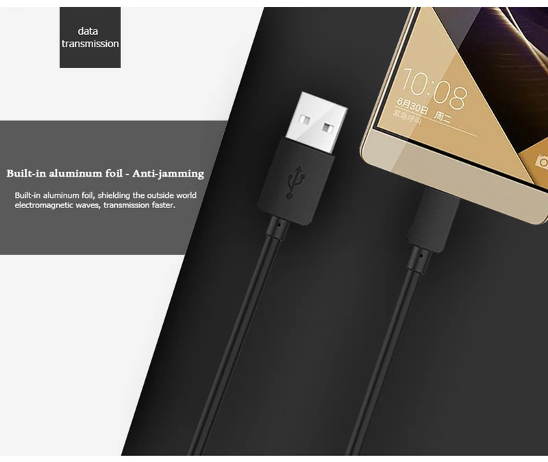 Micro USB Cable Fast Charging Mobile Phone Android Cable Adapter 5V2A USB Data Charger Cable for Samsung - ANKUX.COM