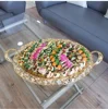Middle east wholesale decorative fruit bowl compote, iron fruit plate