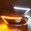 3 Multifunction Car LED DRL Daytime Running Lights For Toyota Camry 2009 2010 2011 Fog Lamp With Yellow Turn Signal