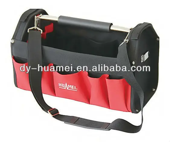 16 inch Open Top Tool Tote with Shoulder Strap