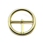 27MM Gold Round Center Bar Metal Buckle For Garment