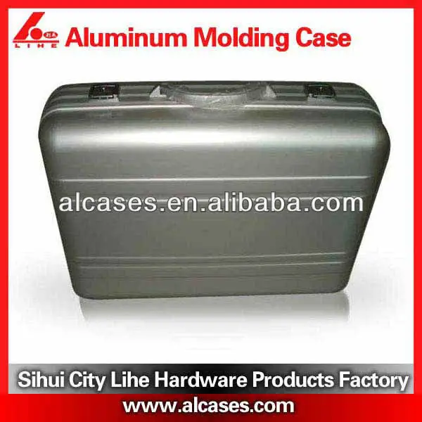 aluminum carry laptop box with handle and strap