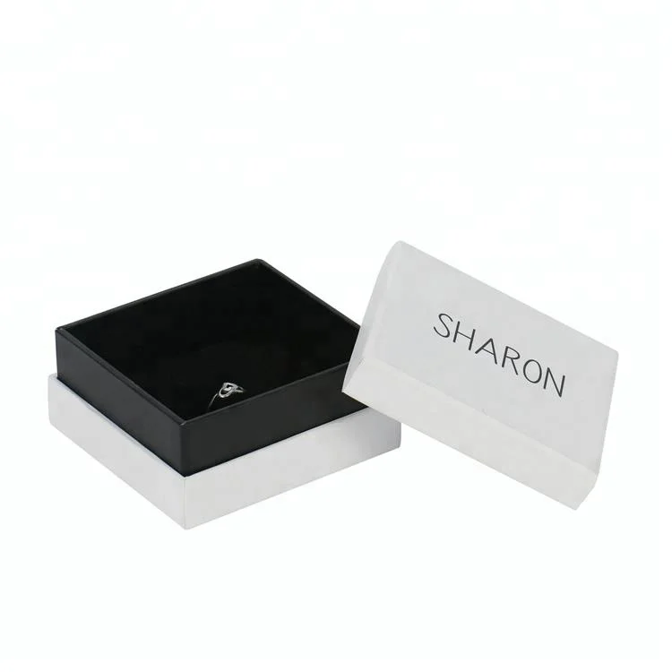 custom white jewelry packaging mini cardboard box