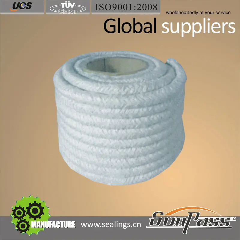 Refractory Ceramic Fibre With Fiber Glass Reinforced Braided Round Rope
