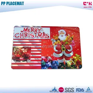 2017 christmas santa claus/gifts printing 3d pp plastic frosted