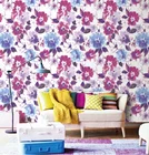 3d interior pvc wallpaper, korea flower murals design wallpaper for home decoration