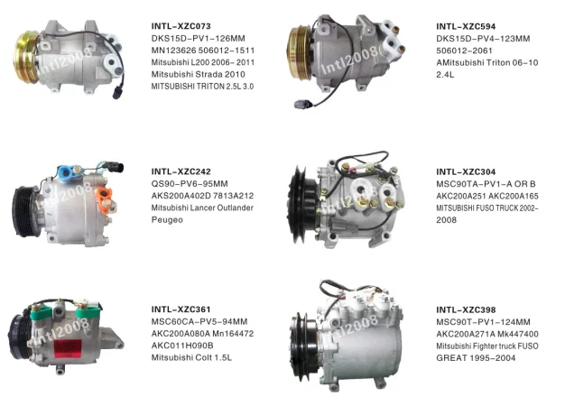 506012-1501 MN123625 Valeo DKS15D AUTO A/C compressor for Mitsubishi L200 Triton 3.2L diesel 2006-2010 506012-1501