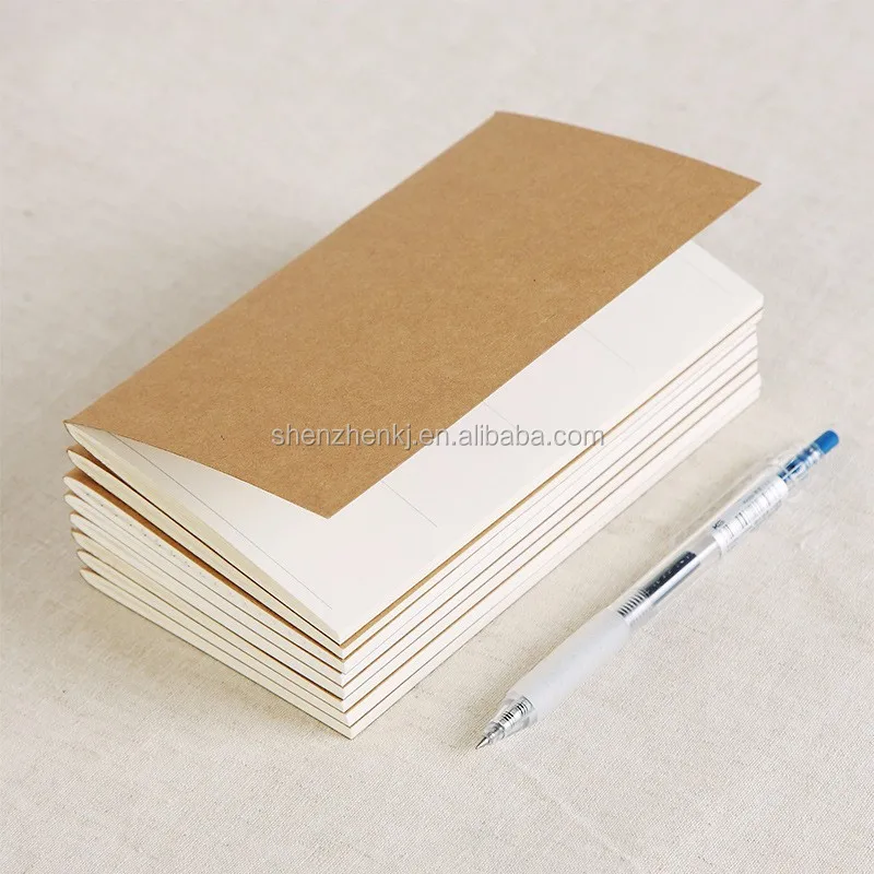 Kraft Paper Notebook Filler Paper Inserts Blank Dot Grid Notepad Diary