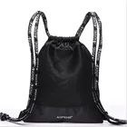 European market newest customized logo promotional waterproof nylon drawstring backpack bag