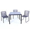 Patio 5 piece dining/dinner set aluminum garden patio furniture four chair rectangle dining table