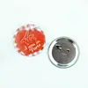 Guangzhou button badge maker custom design alloy shirt clip 75 mm buttons badge