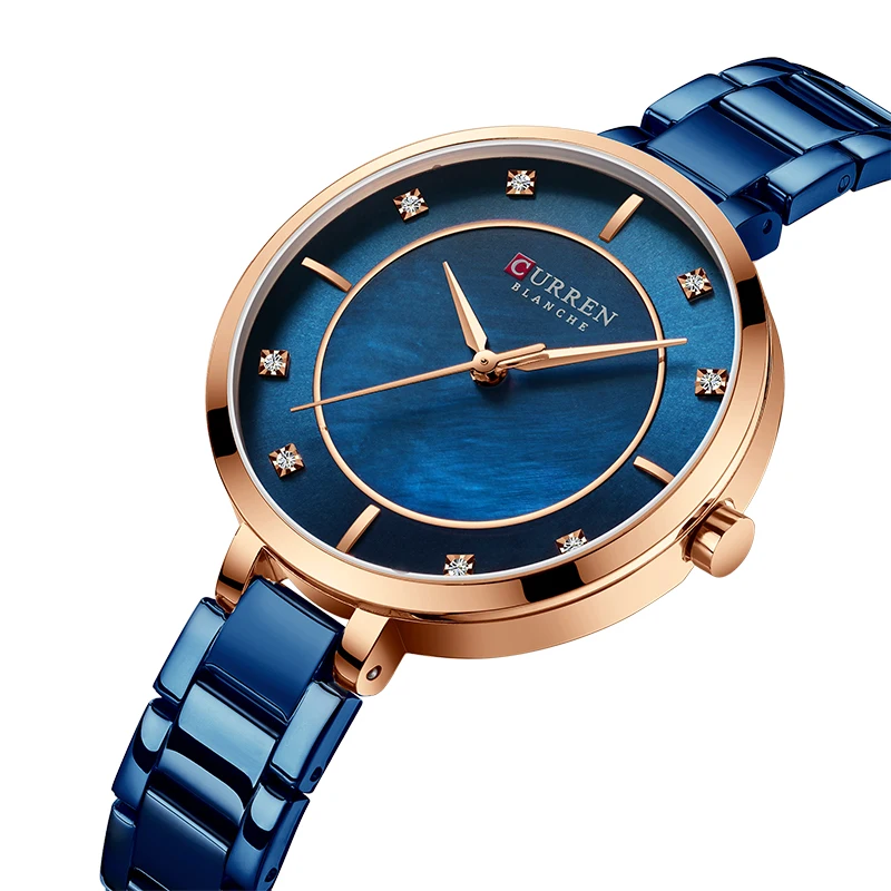 CURREN Women Luxury Wrist watches relogio feminino Clock Fashion Shell Crystal Dial Stainless Steel Quartz Ladies Watch New 9051
CURREN Women Luxury Wrist watches relogio feminino Clock Fashion Shell Crystal Dial Stainless Steel Quartz Ladies Watch New 9051