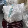 Precious ornament natural kyanite crystal mineral aquamarine rough stone specimen for collection