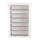 china manufacture glass type aluminum frame swing sheet shutter for toilet