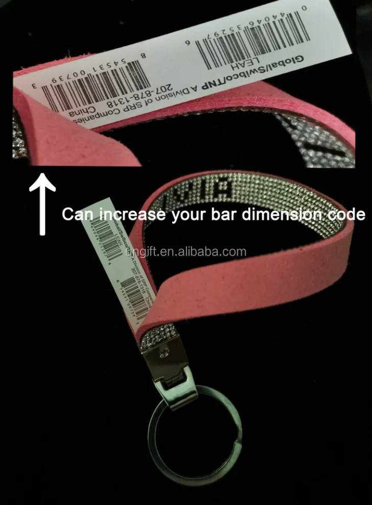 wholesale rhinestone wristlet keychain with with custom logo key