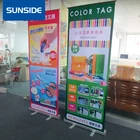 advertising scrolling mini small size retractable roll up banner pop with stand