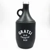 Matte black glass growler bottle 1.5L 1 gallon glass wine jug with handle