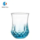 Clear 8 oz color shot glass set measuring square shot glass