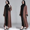 2019 Latest designs new fashion islamic Muslim women's cardigan gown lace hot style abaya