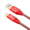 Hot wave braided USB charging cables with aluminium housing all for phones
