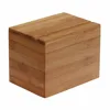 Wholesales handmade cheap natural bamboo recipe box with divider