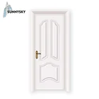New design mdf frame veneer images fancy wooden door with metal