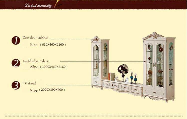 Antique High Living Room Wooden furniture lcd TV Stand pfy10043