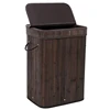 Foldable Dirty Clothes Hamper Wooden Laundry Basket