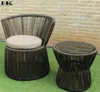 Wholesale outdoor high quality plastic rattan used coffee shop table and chair