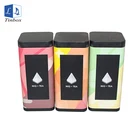 Empty metal canister tea tin with lid unique aluminum tin can with colorful printing for tea packaging