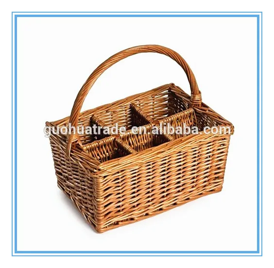 2018 large two-tier wicker hamper basket, willow hamper basket
