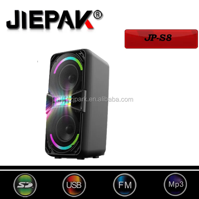 High Power bluetooth outdoor speaker jiepak rechargeable 8 inch woofer tweeter wireless big battery powered portable speaker - ANKUX.COM