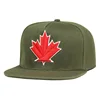 China fancy no brand 5 panel green flat brim custom snapback with your own logo