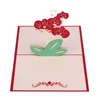 China Suppliers Pop Up Paper Flowers Laser Cut Greeting Card