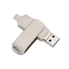 3 in 1 high quality customized logo OTG USB flash drives with chain for iphone/Android/computer
